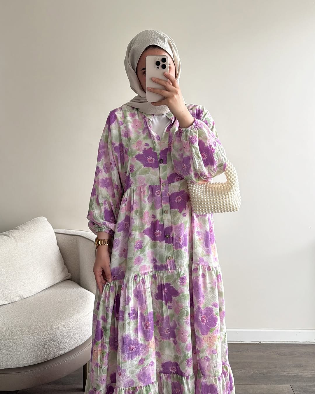 Summer dress (purple flowers)