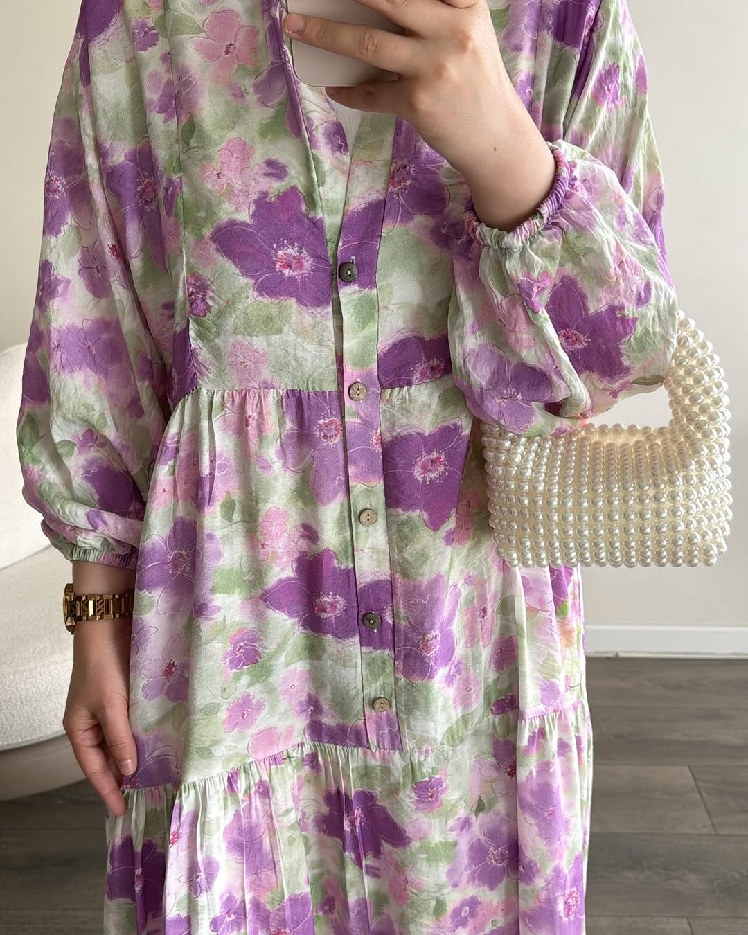 Summer dress (purple flowers)