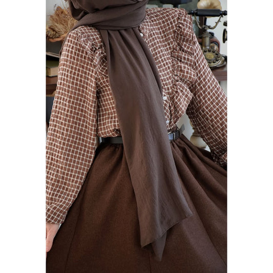 Checked Ruffled Shirt