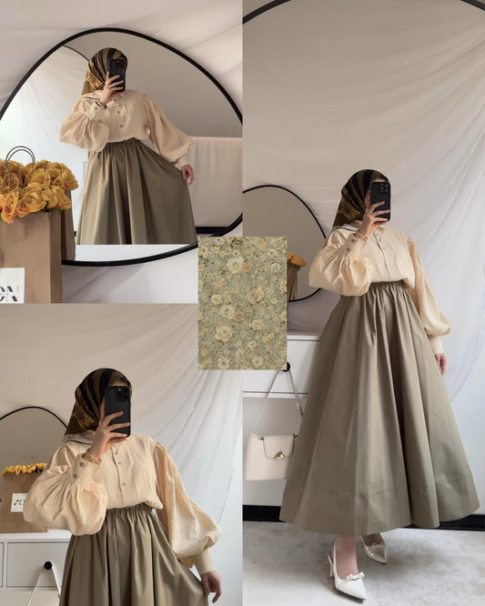 Elegant puffy sleeve shirt