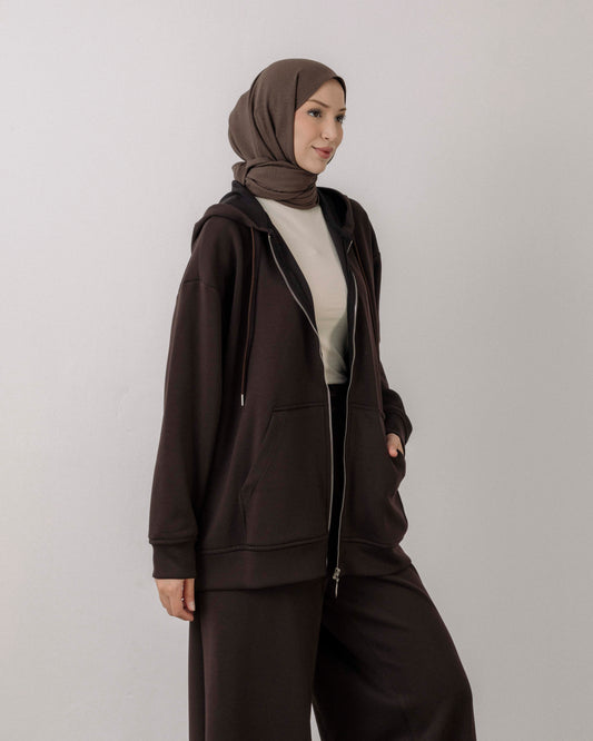 Meri premium zip-up hooded set