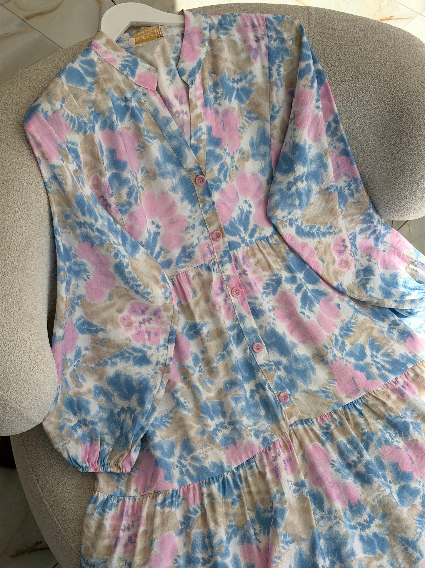 Summer dress (Watercolor bouquet)