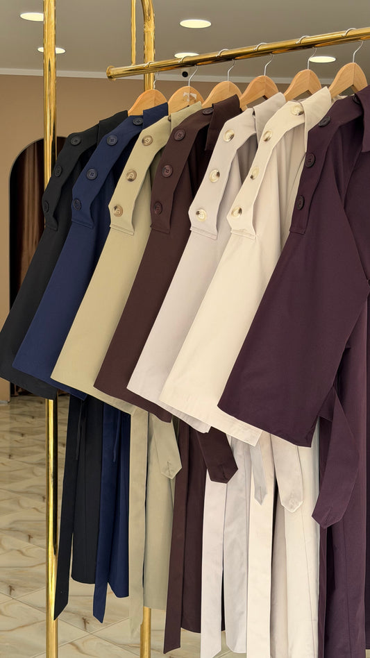 Line wide sleeve trench coat