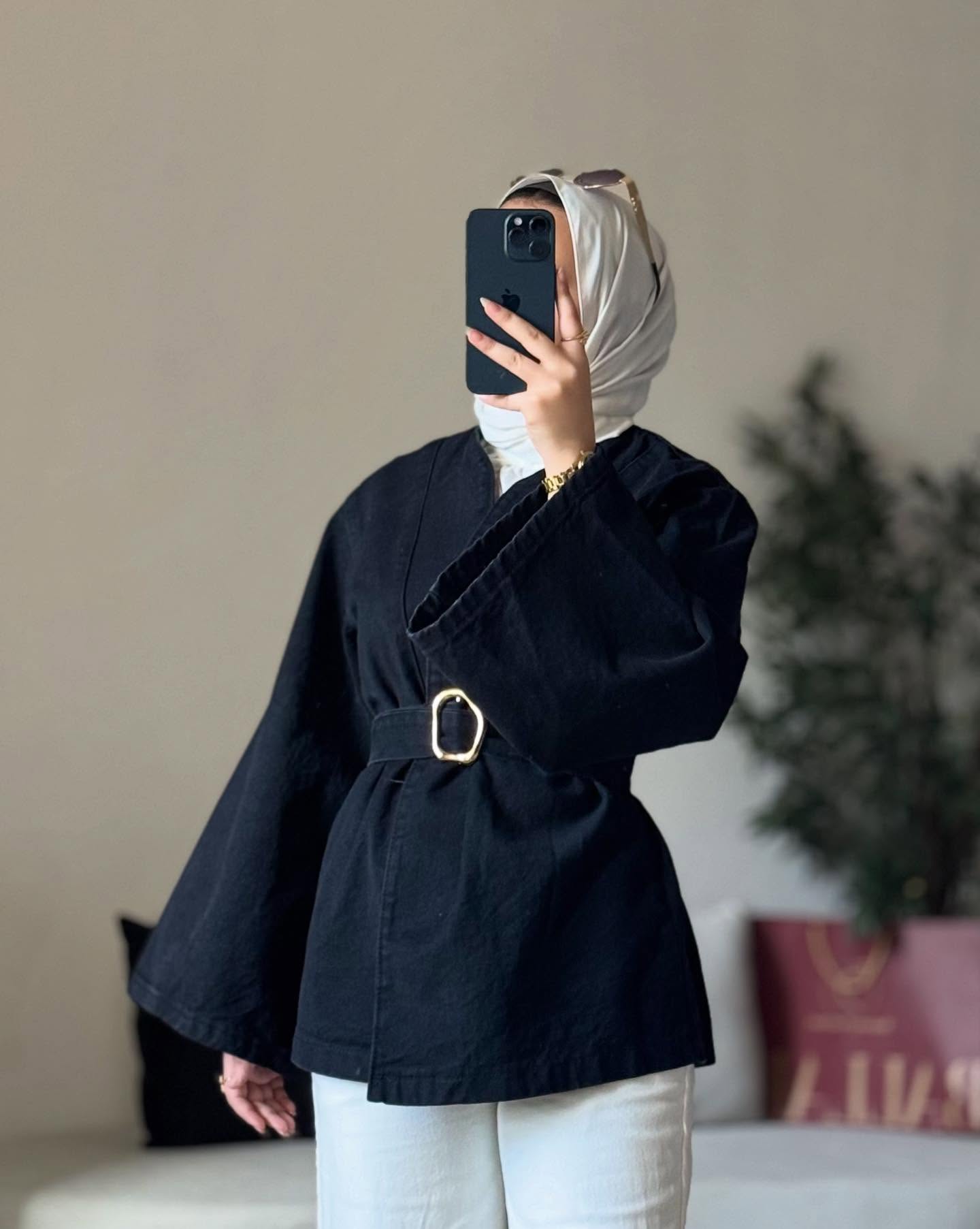 Trending oversized denim jacket