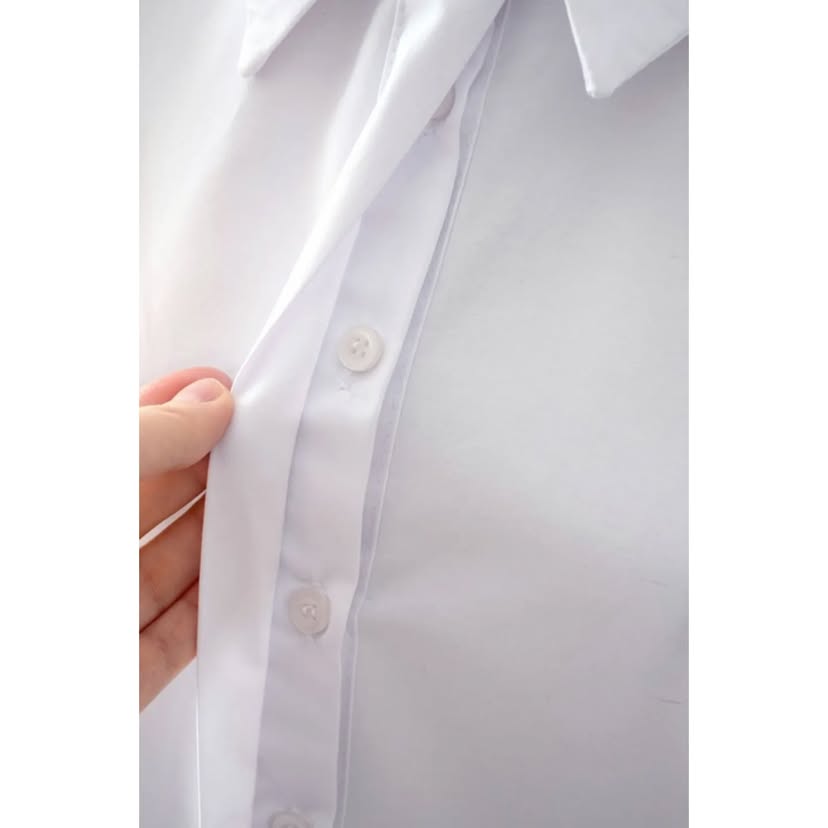Puffy sleeves white shirt