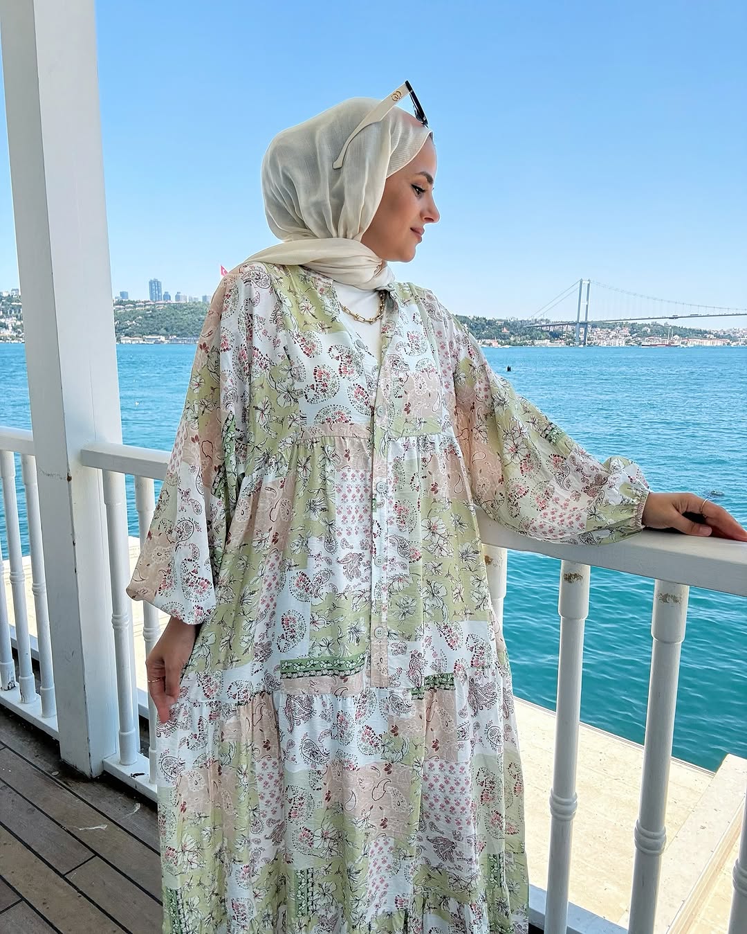 Summer dress (floral patchwork)