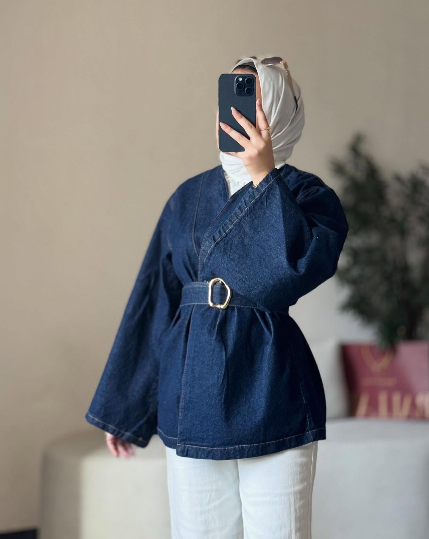 Trending oversized denim jacket