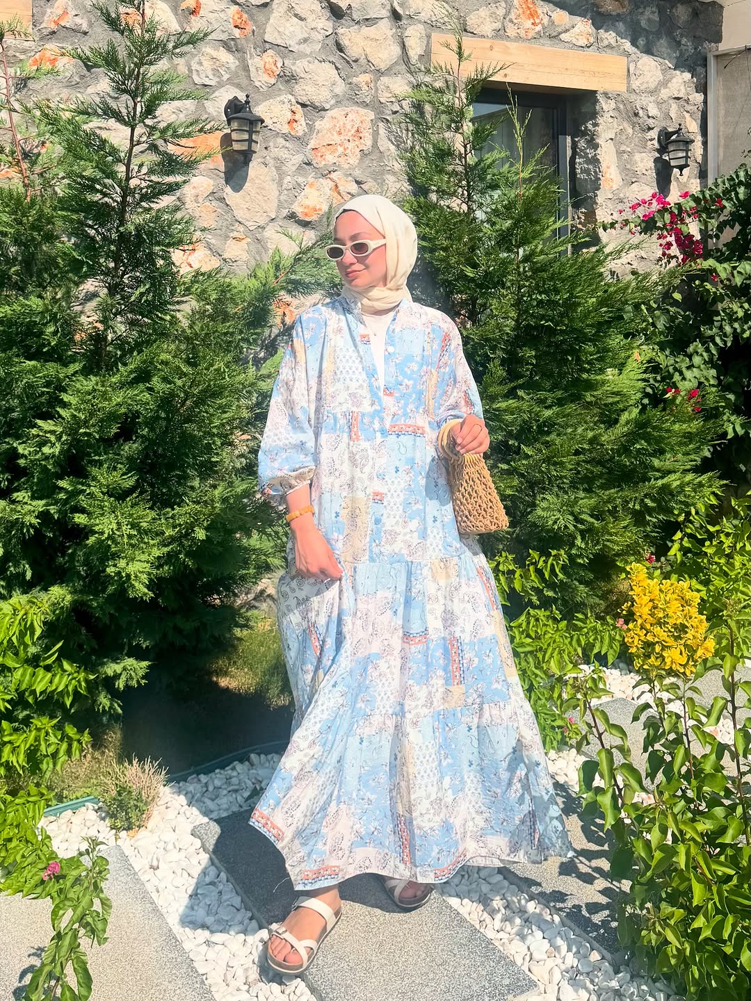 Summer dress (floral patchwork)