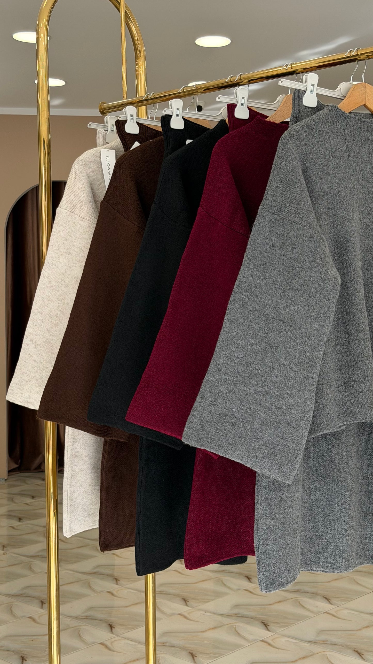 Oversized knit skirt set