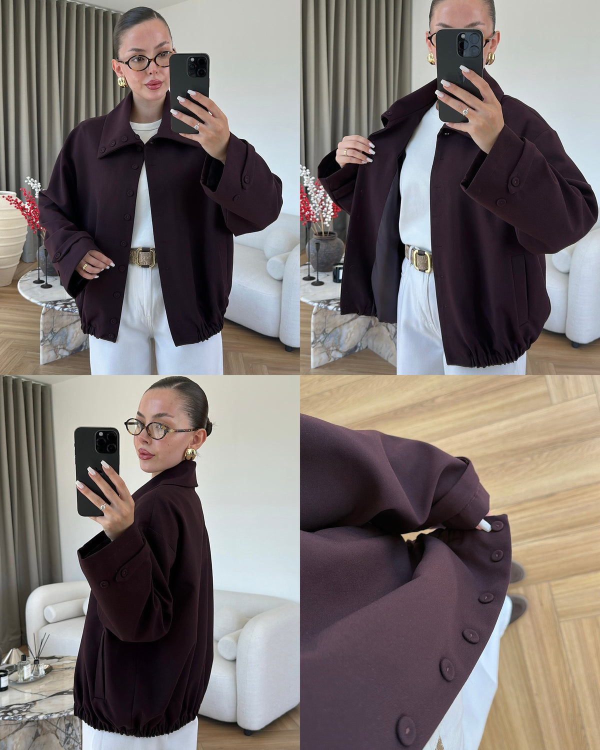 Oversized buttoned jacket