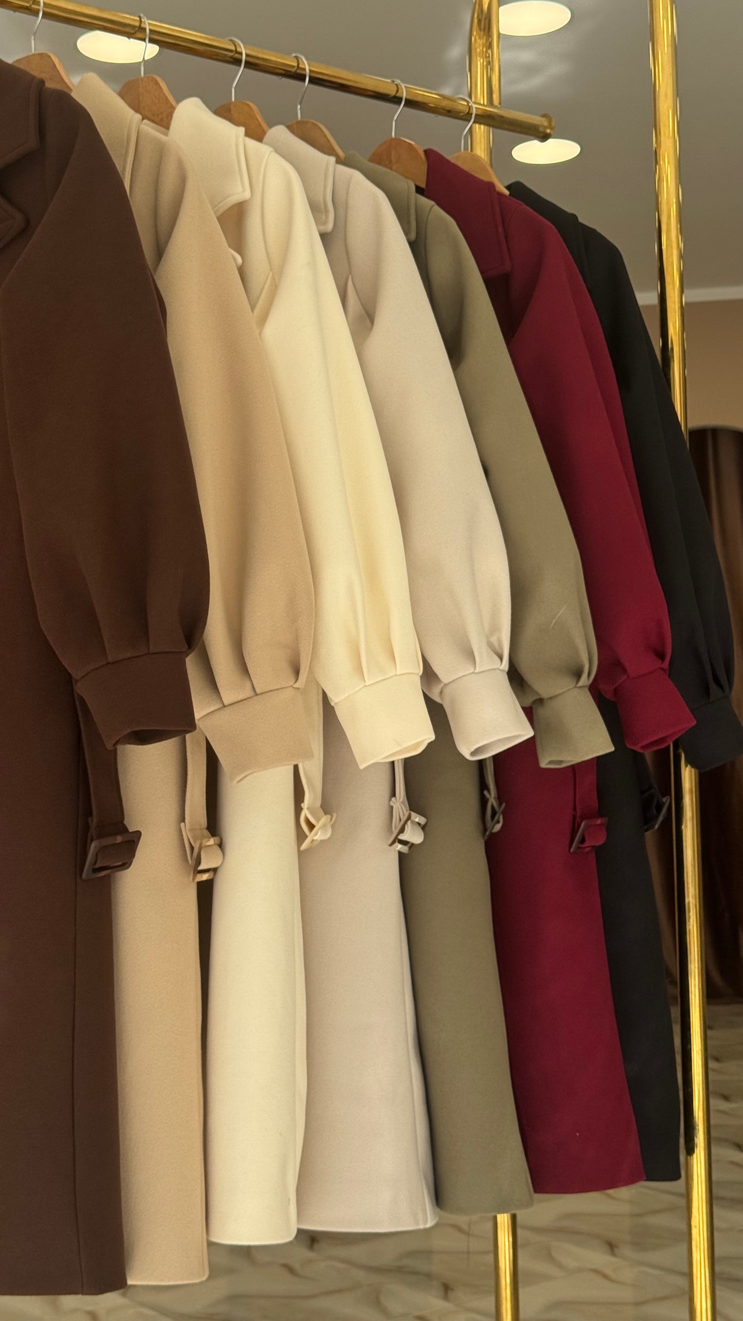 Line oversized cashmere coat