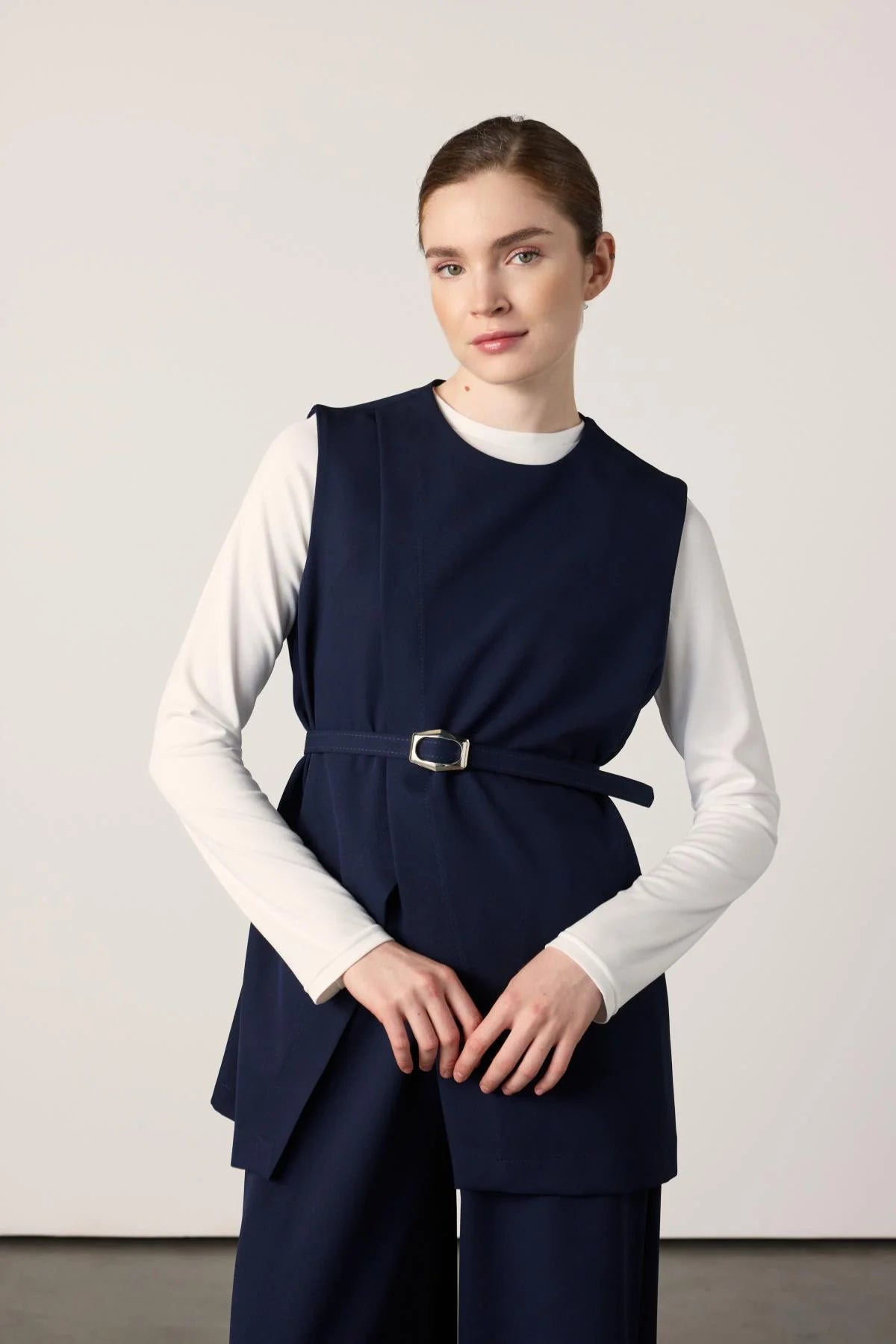 Ensemble pantalon large ceintré
