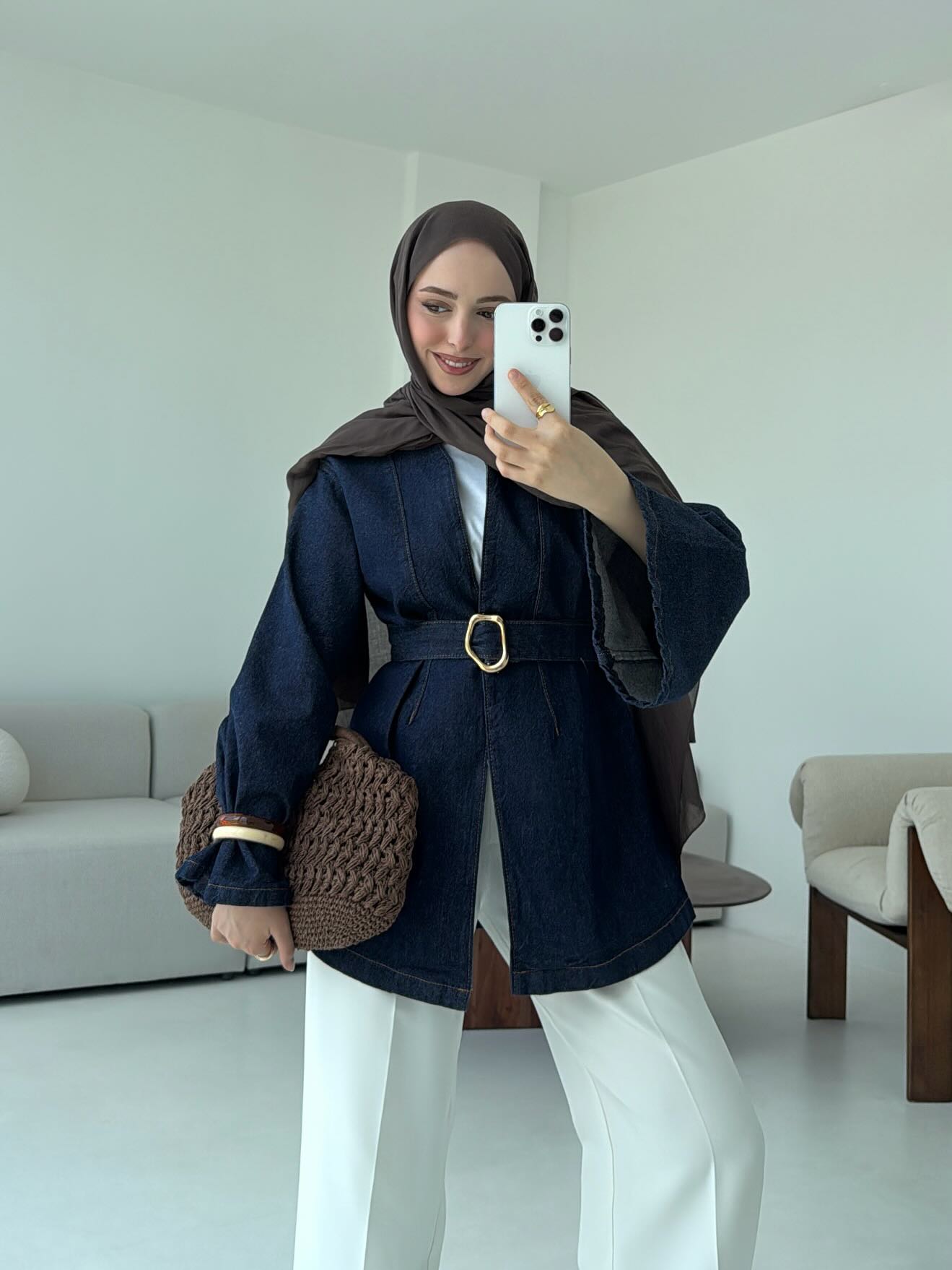 Trending oversized denim jacket