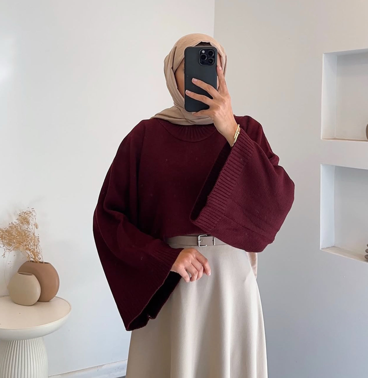 Oversized knit sweater