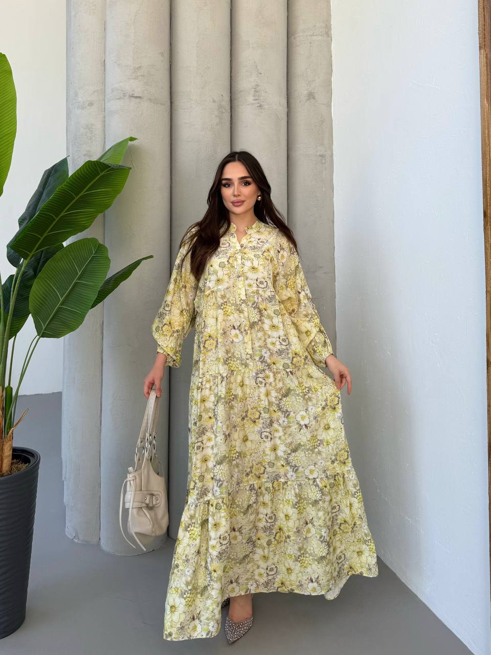 Summer dress (yellow floral)
