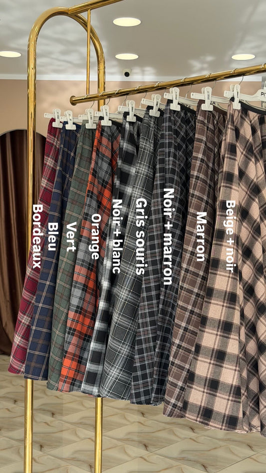 Plaid circle skirt