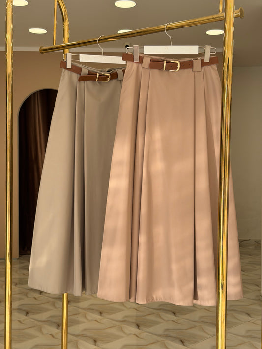 Belted skirt