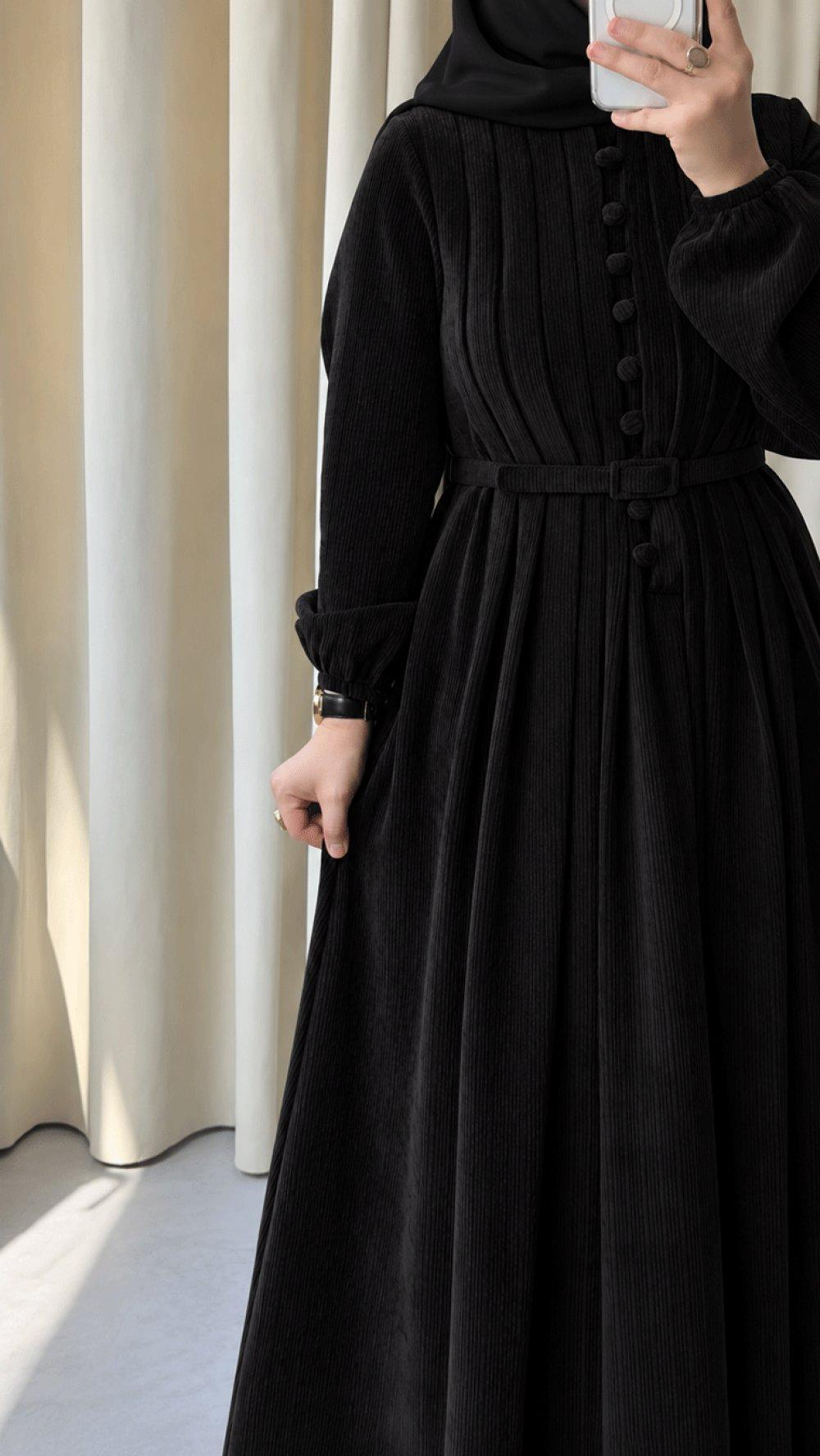 Velvet hijab dress