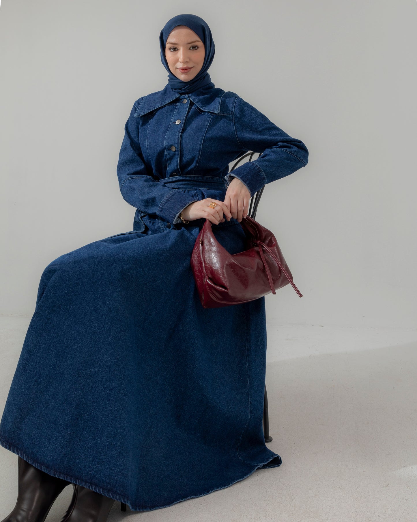 Nowan denim skirt set