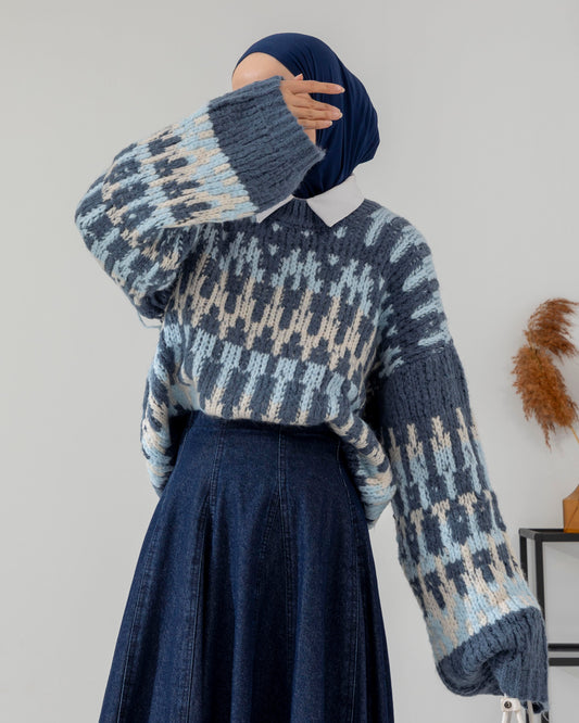 Colorful oversized sweater