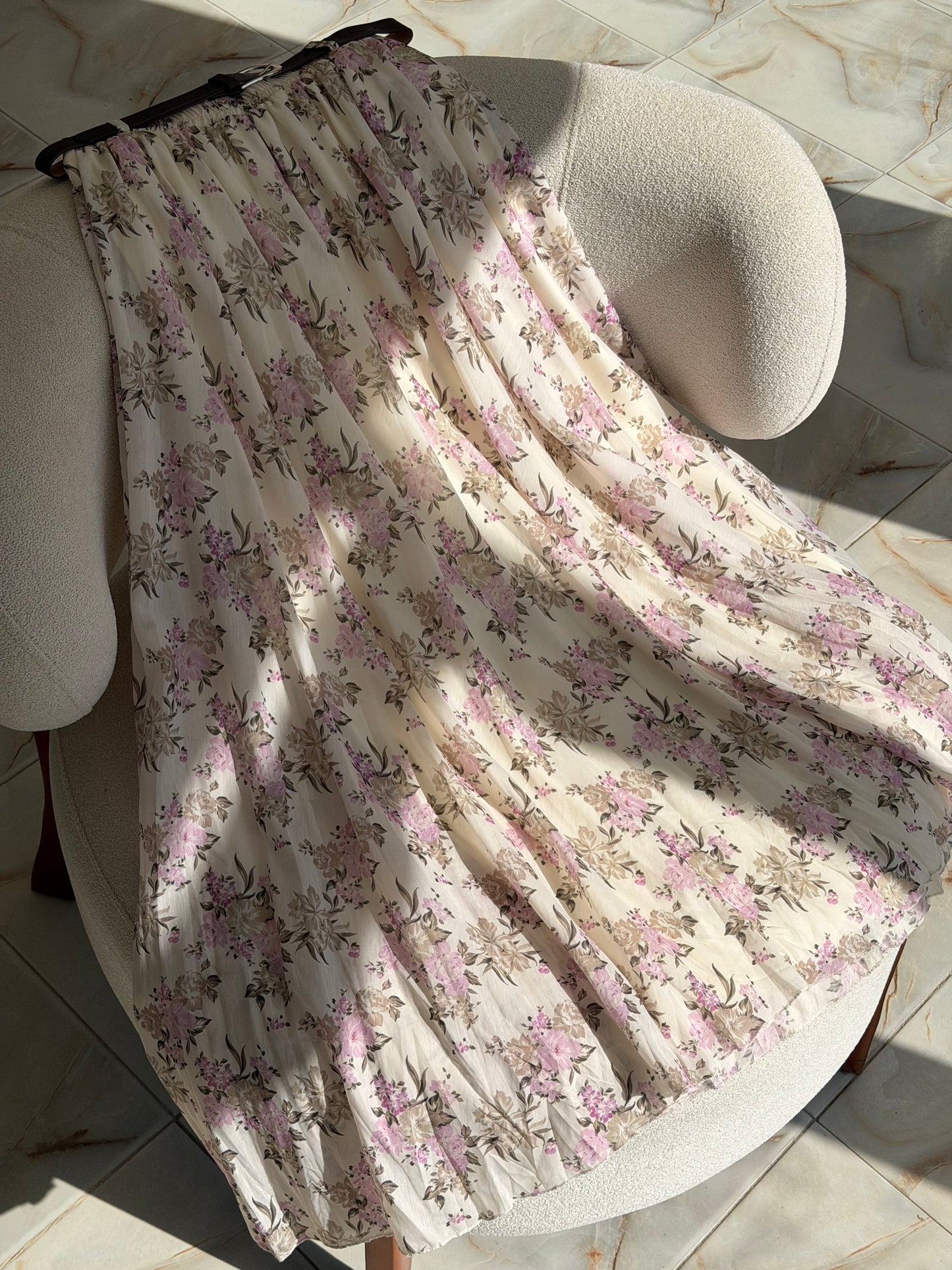 Pink floral skirt 3