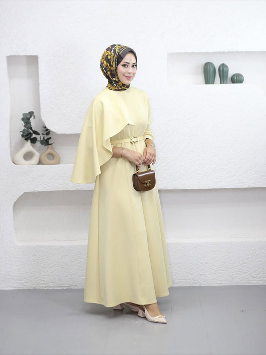 Shoulder Shawl Scuba Dress