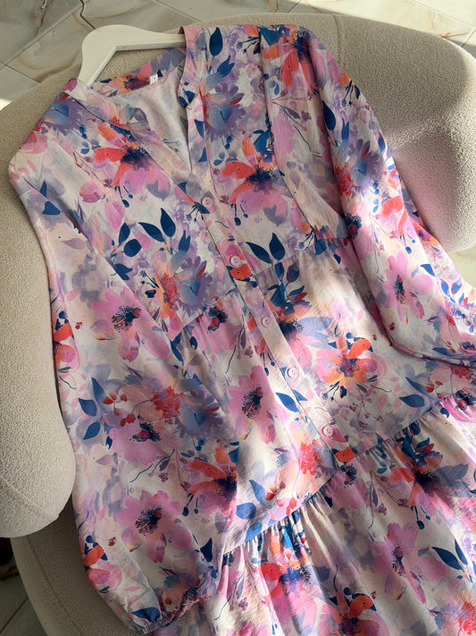 Summer dress (orange and purple)