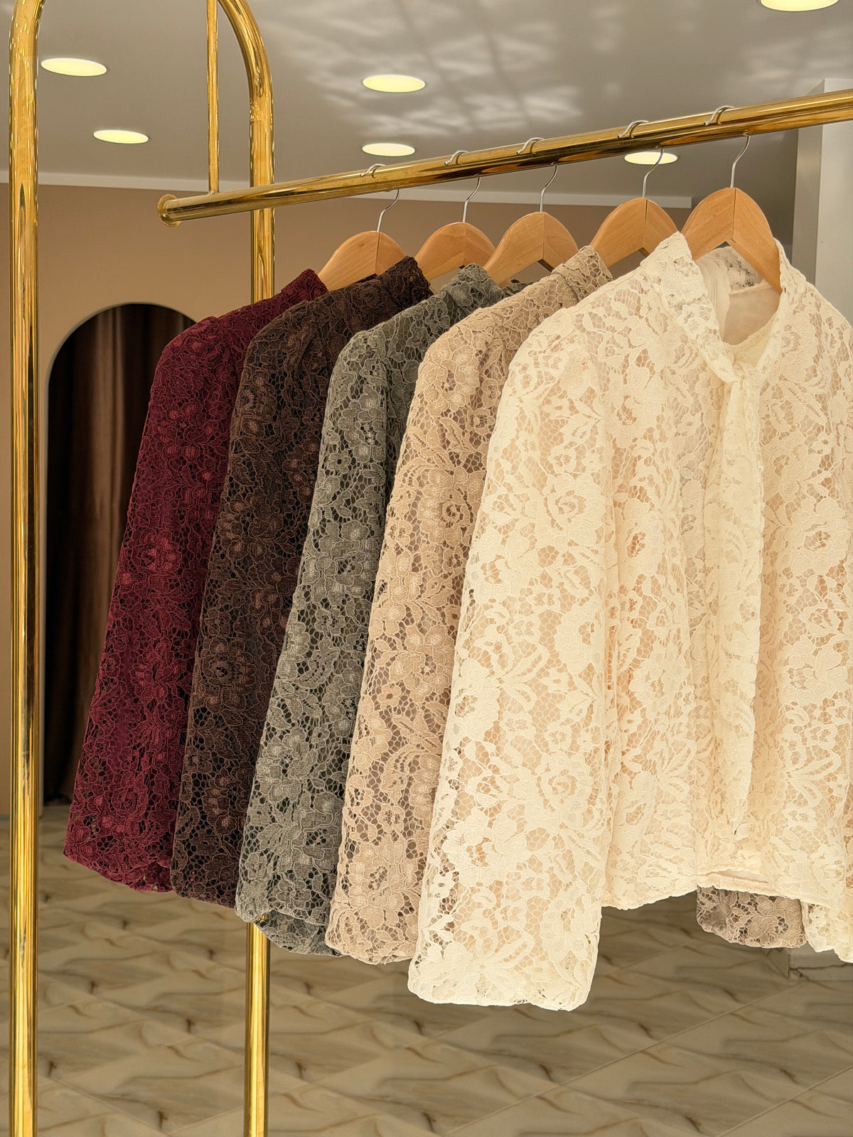 Vintage inspired floral lace blouse
