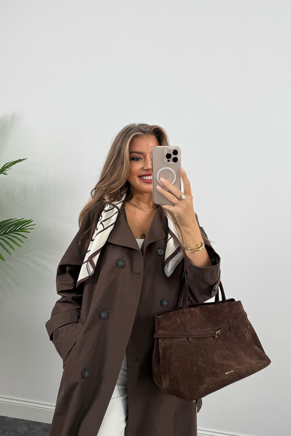 Efil scarf detail trench coat (discount)