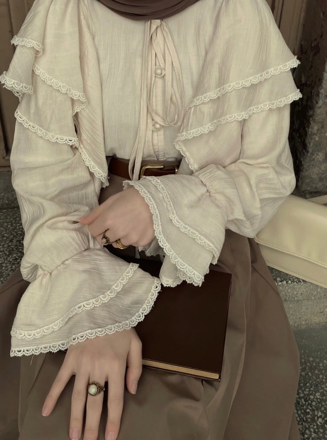 Ruffled Lace Blouse