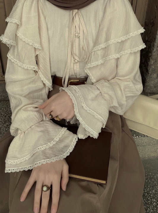 Ruffled Lace Blouse