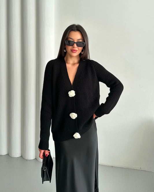 Roses detail cardigan