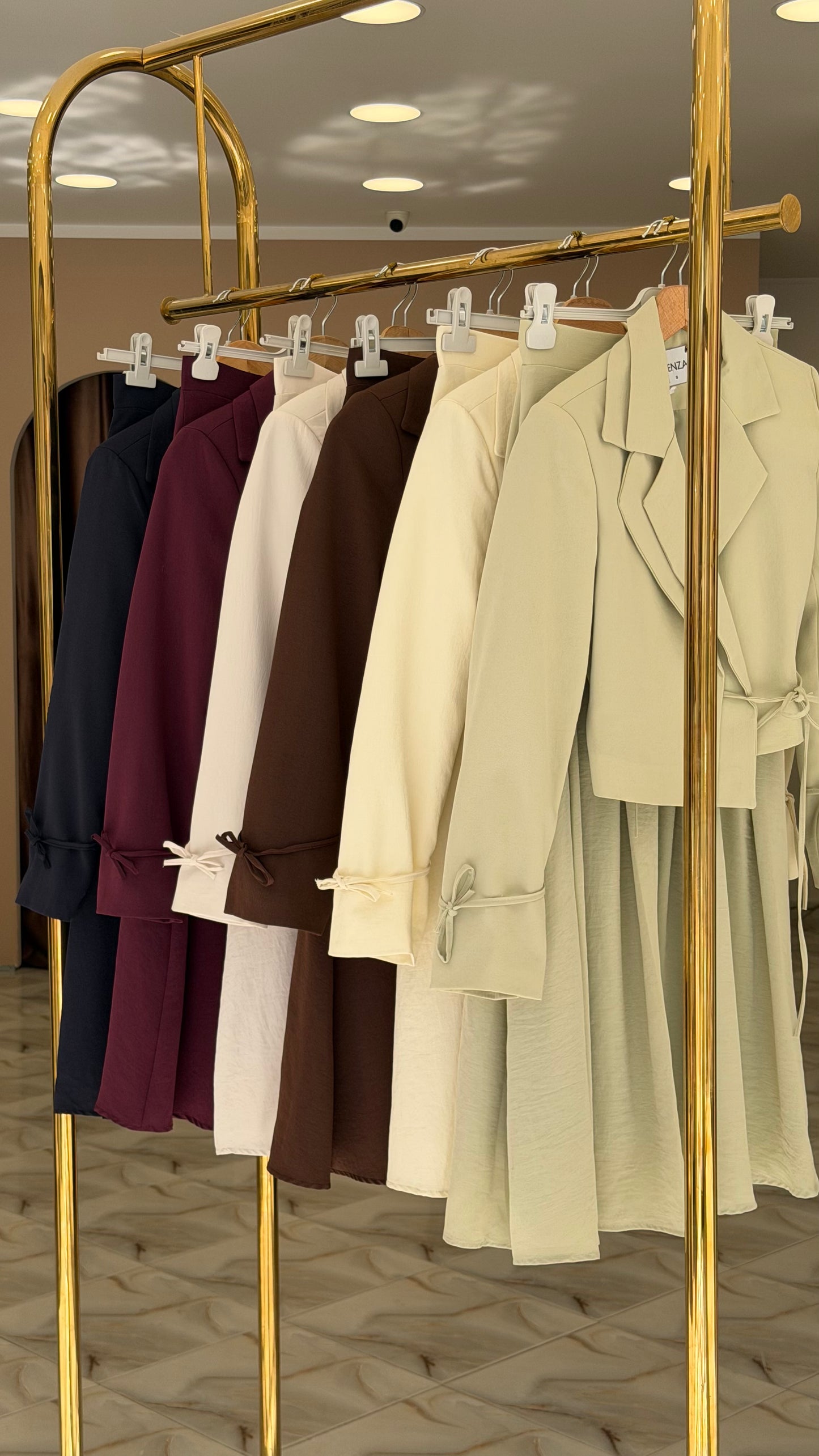 Double collar jacket skirt set