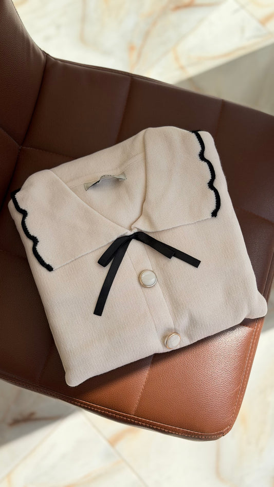 Parisienne Bow Knit Cardigan