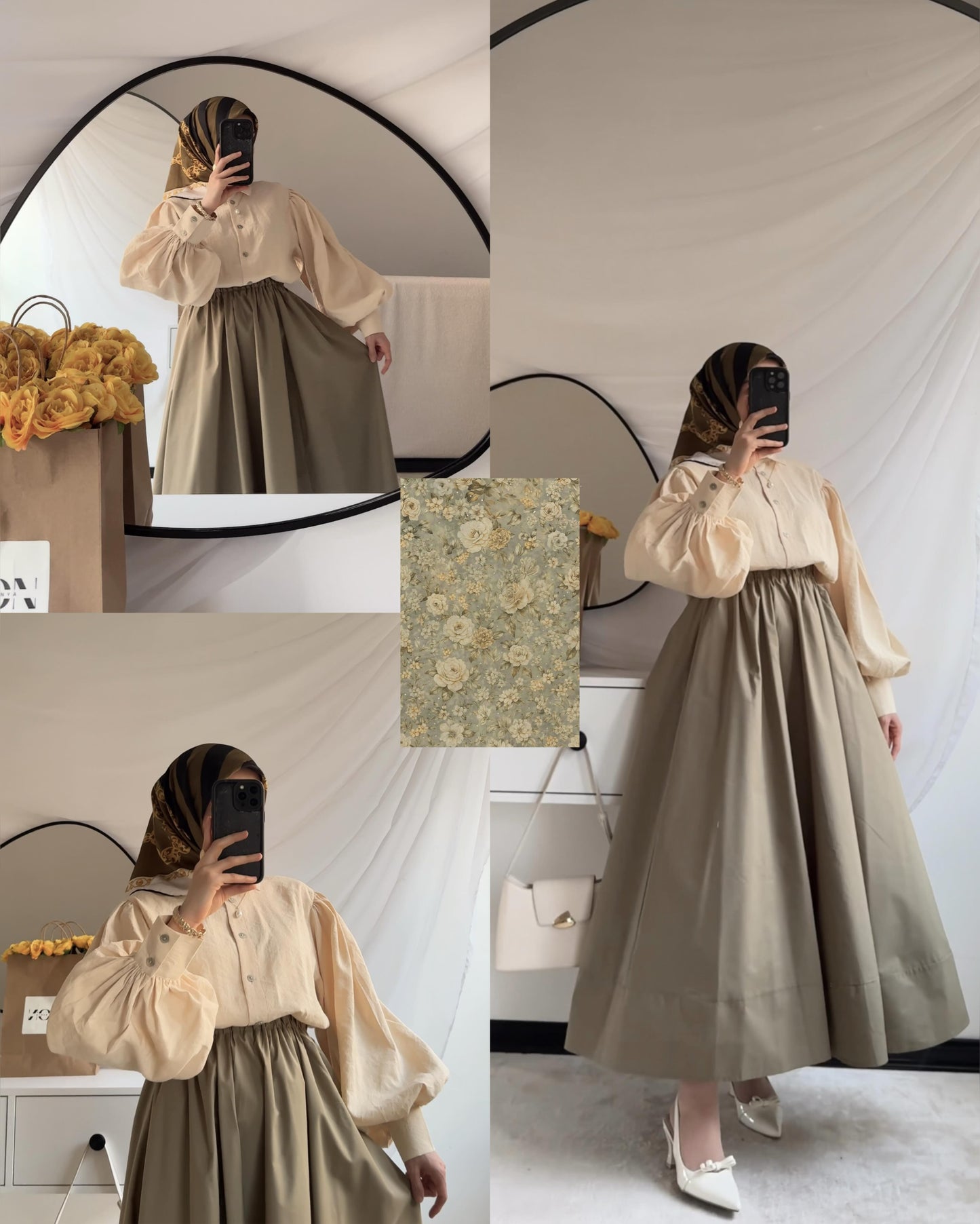 Elegant puffy sleeve shirt