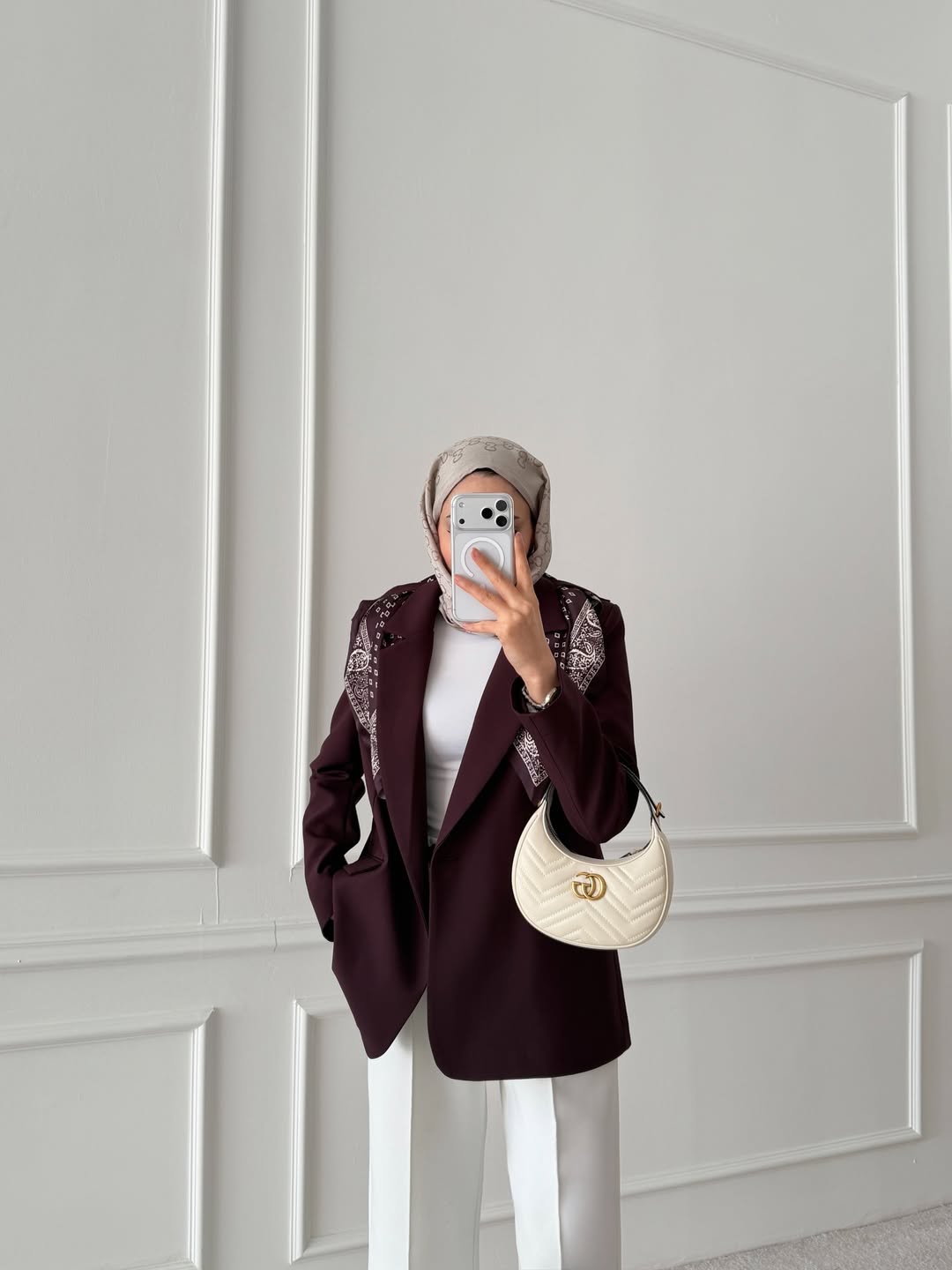 Oversized scarf detail blazer jacket