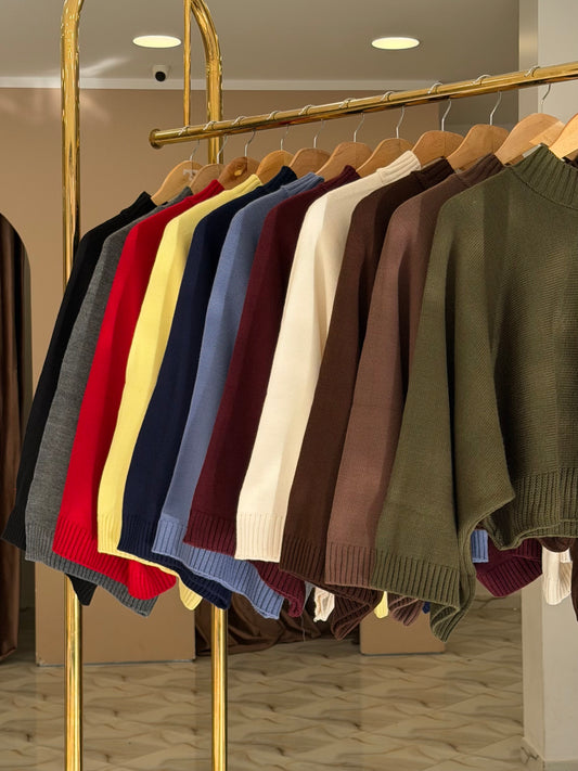 Trending wide sleeve knit sweater