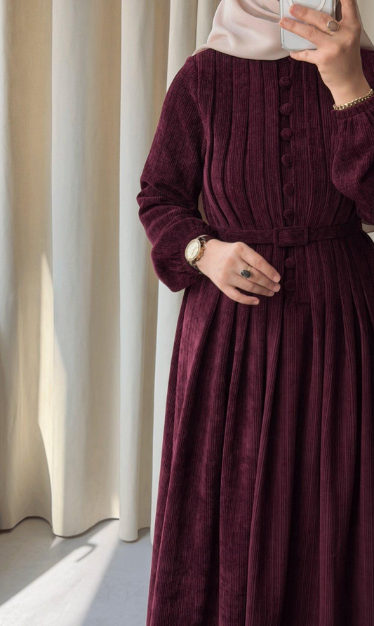Velvet hijab dress