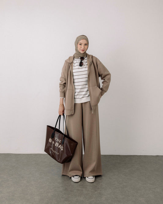 Meri premium zip-up hooded set