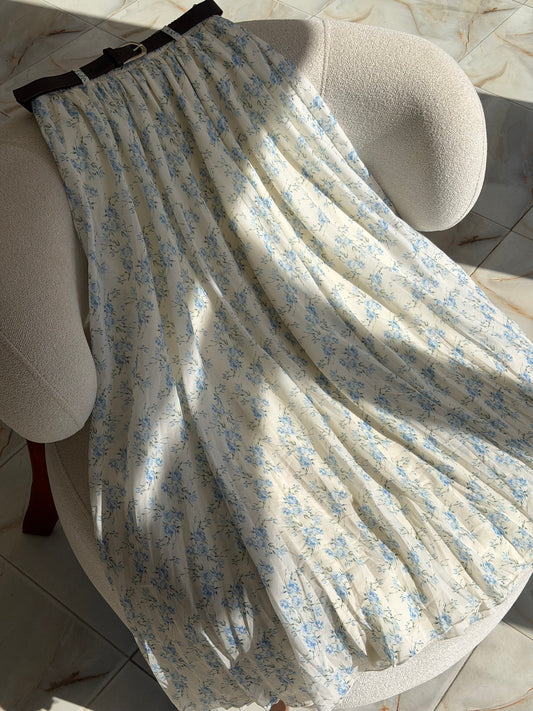 Blue/yellow floral skirts
