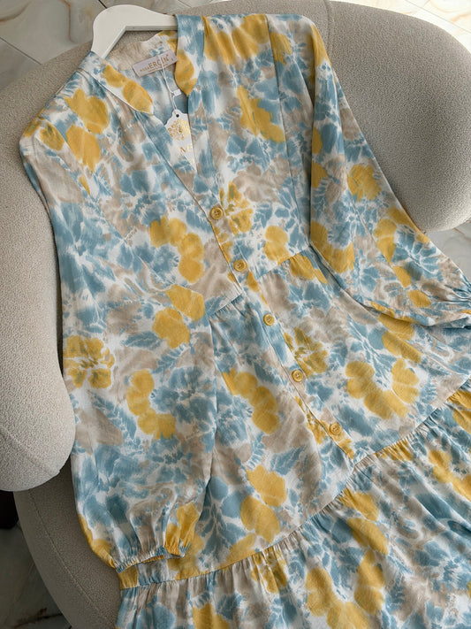 Summer dress (Watercolor bouquet)