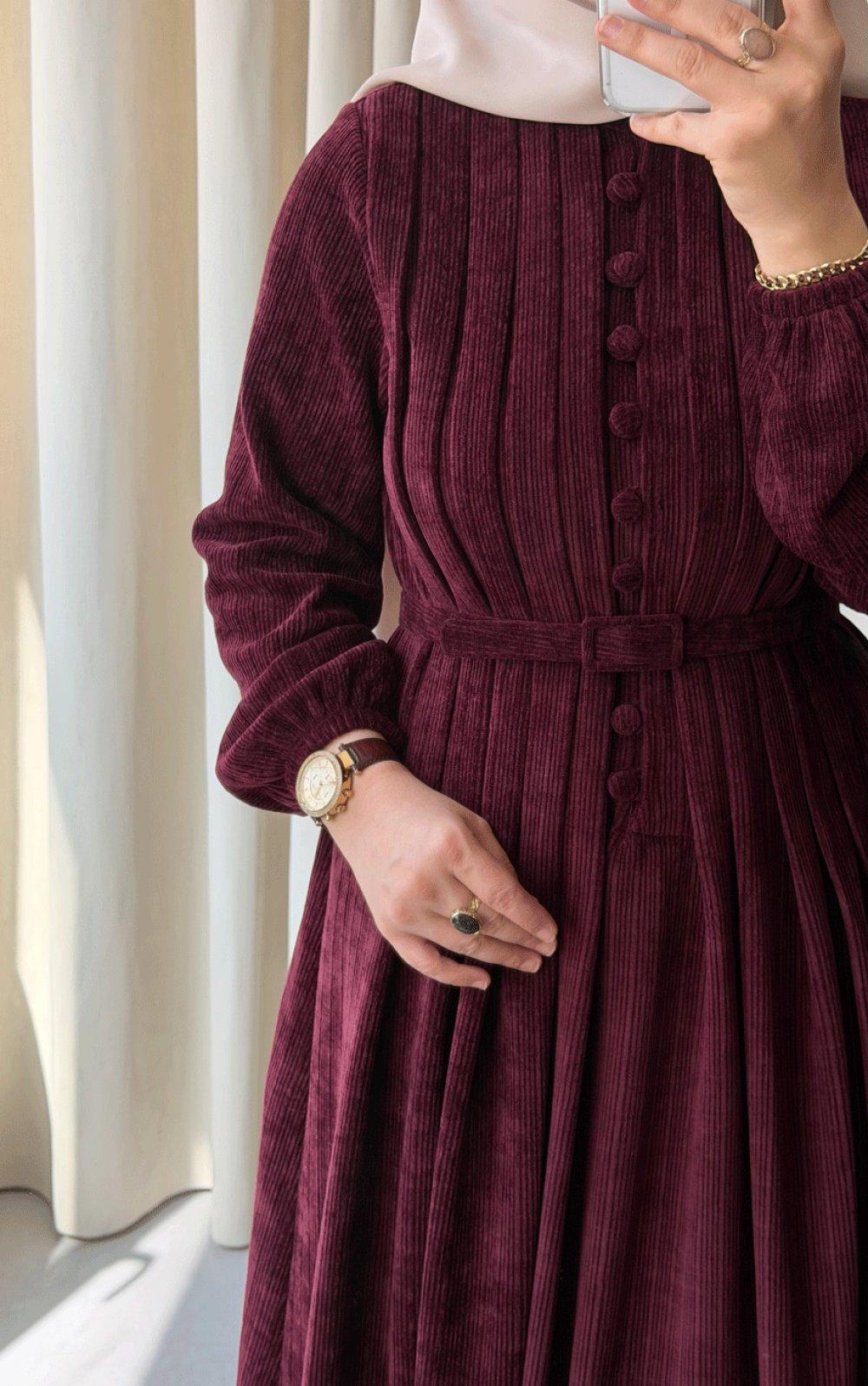 Velvet hijab dress
