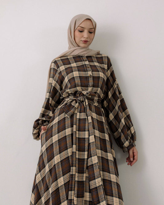 Meri oversized plaid dress