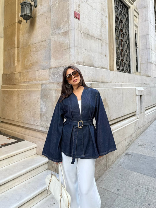 Trending oversized denim jacket