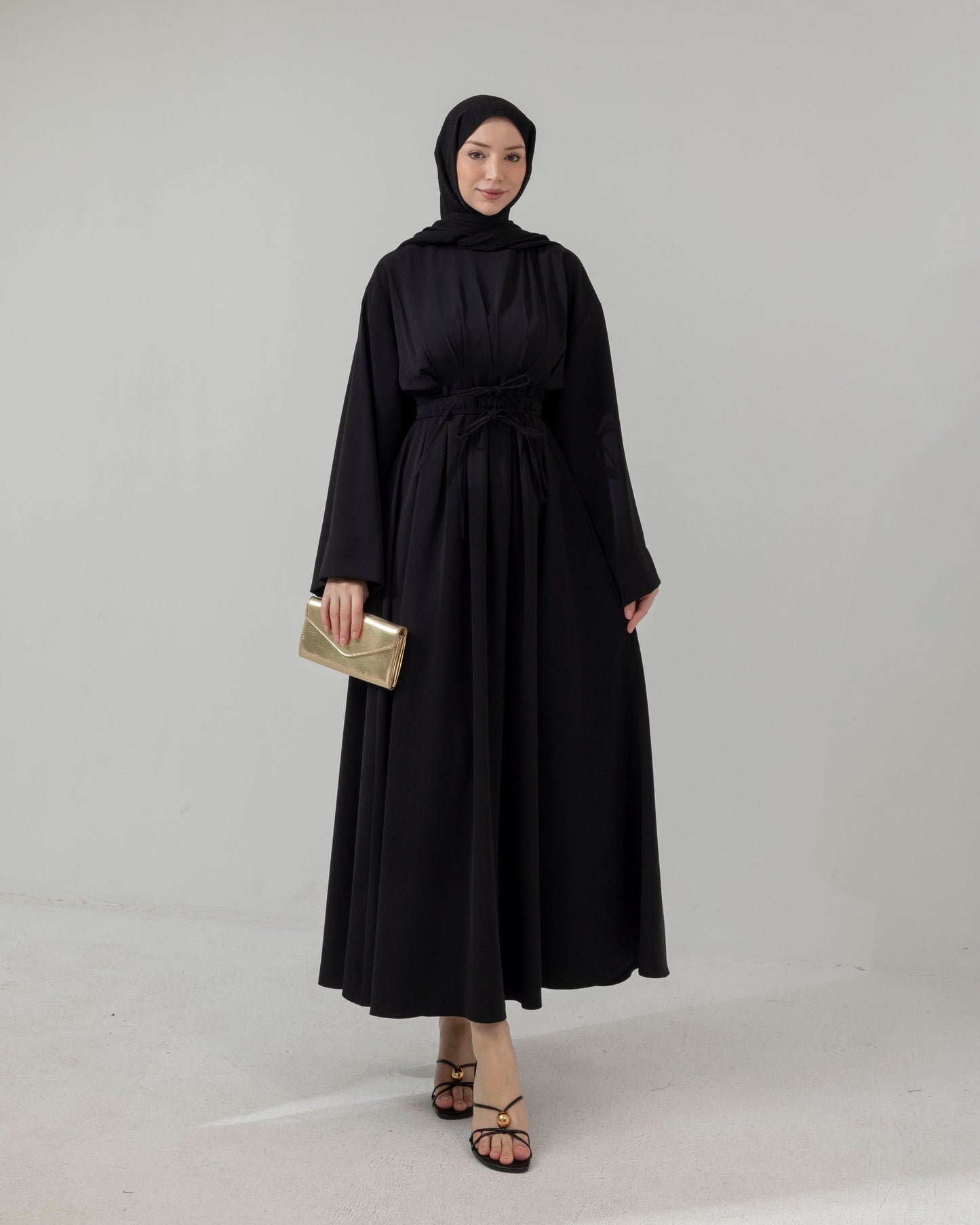 Classy double belted dress