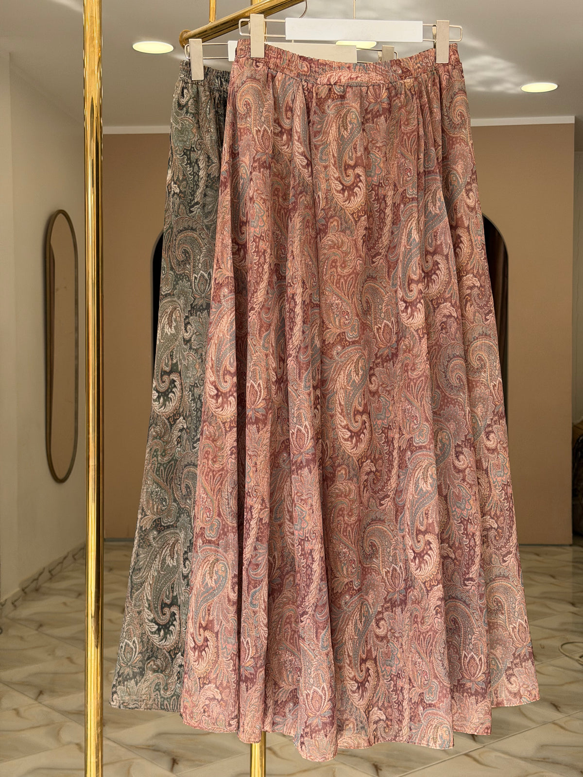 Paisley print skirt