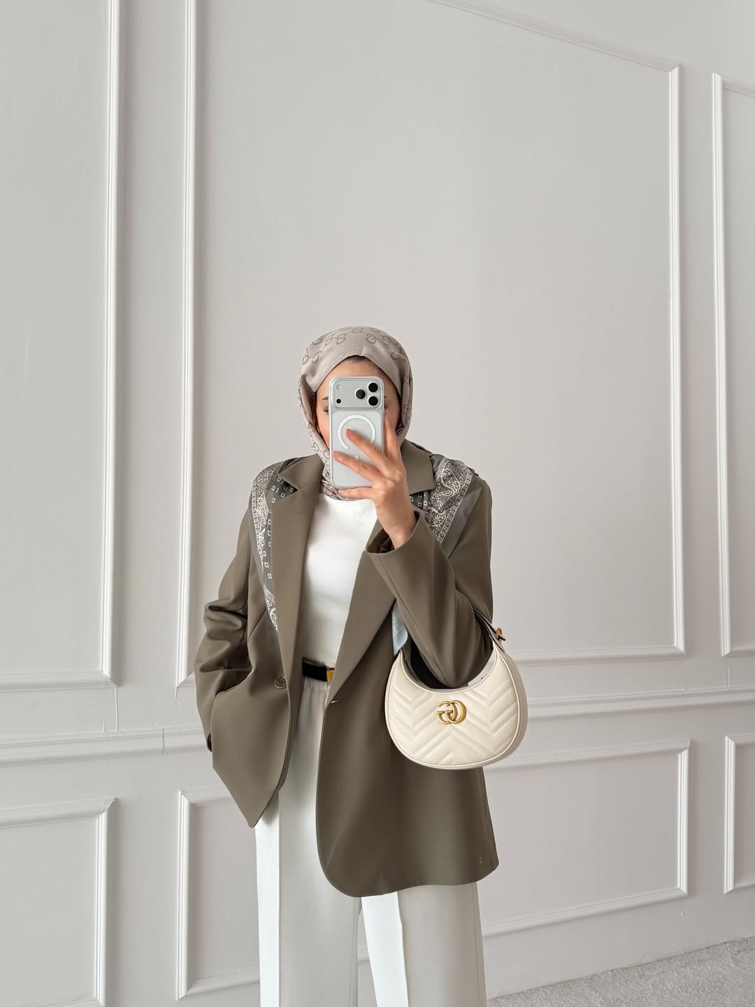 Oversized scarf detail blazer jacket