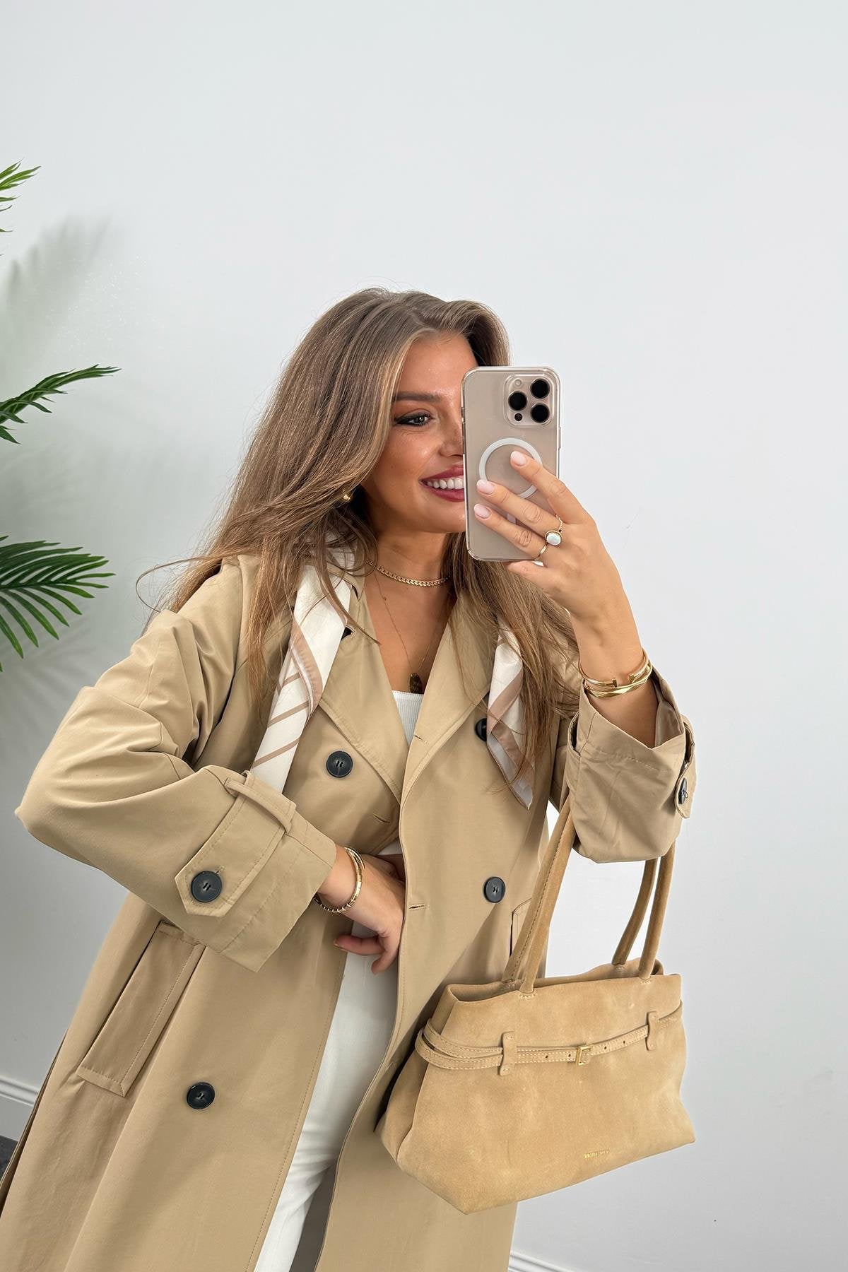 Efil scarf detail trench coat (discount)