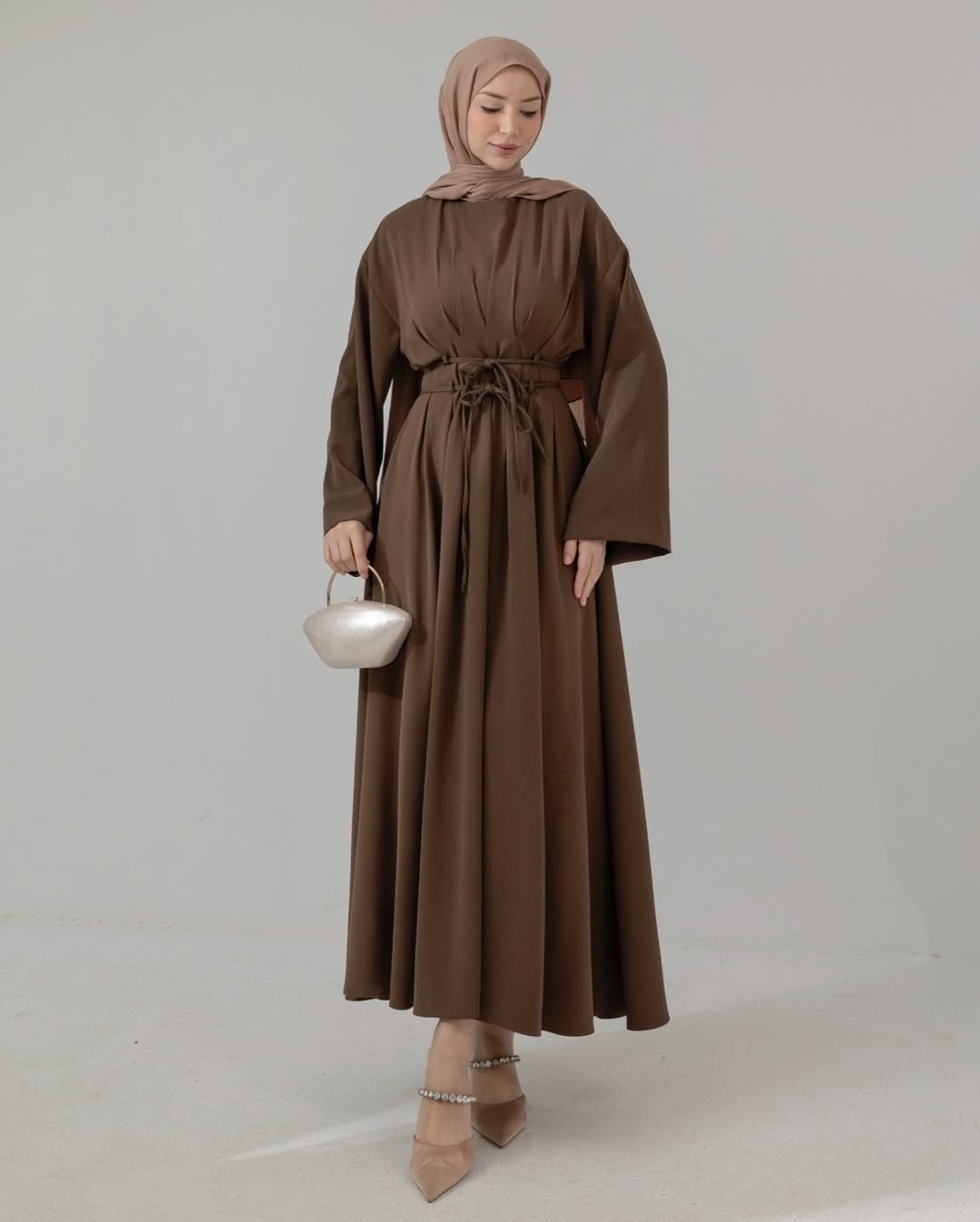 Classy double belted dress