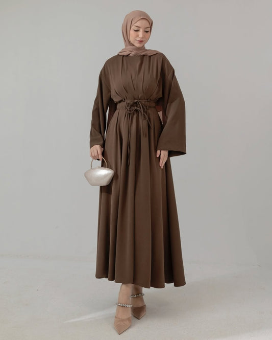 Classy double belted dress